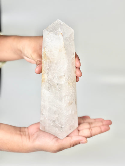 Four Facet Clear Quartz Tower – 930g - Amplify, Align & Awaken