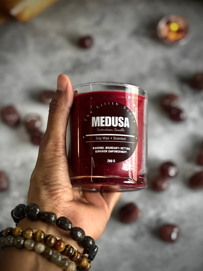 Medusa Altar Candle – 200 g Soy Wax Jar Candle for Ritual & Devotion