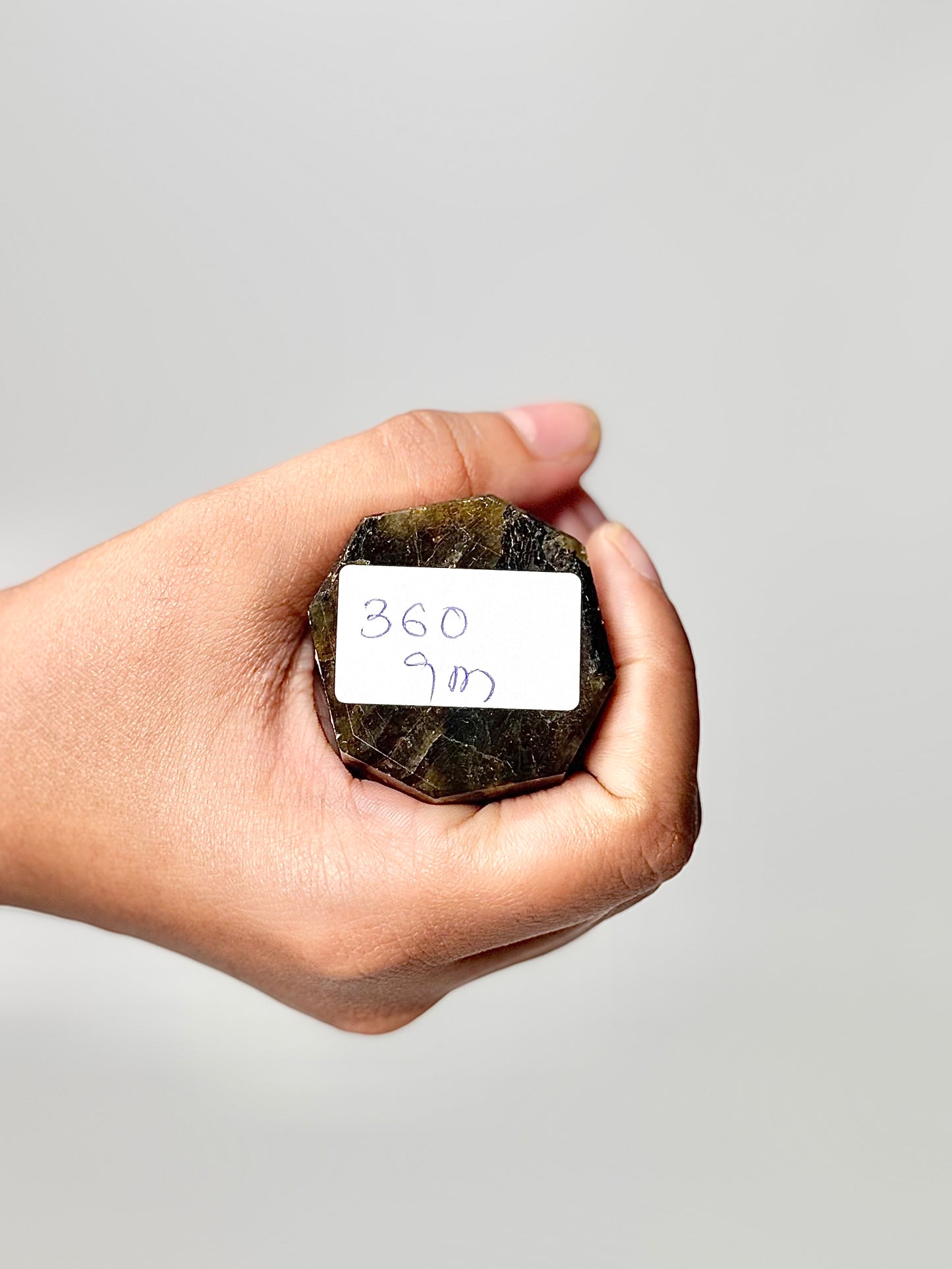 Eight Facet Labradorite Tower – 360g - Elegance, Depth & Reflective Beauty