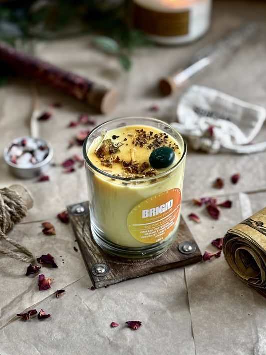 Brigid Altar Candle – 200 g Soy Wax Jar Candle for Ritual & Devotion