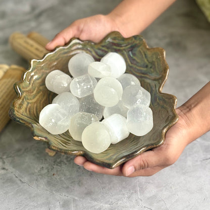 Jumbo Selenite | Satin Spar Tumble | Helps activating Third eye & Crown Chakra