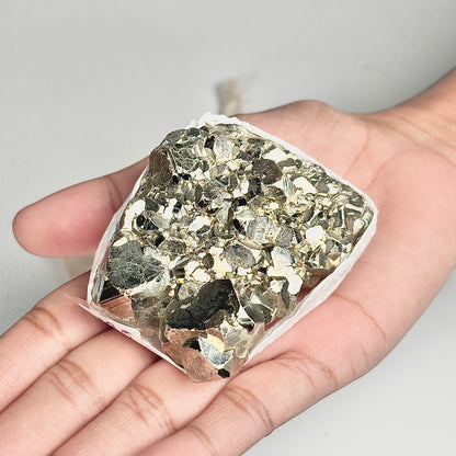 Peruvian Pyrite Cluster – 195g -Golden Brilliance & Striking Presence