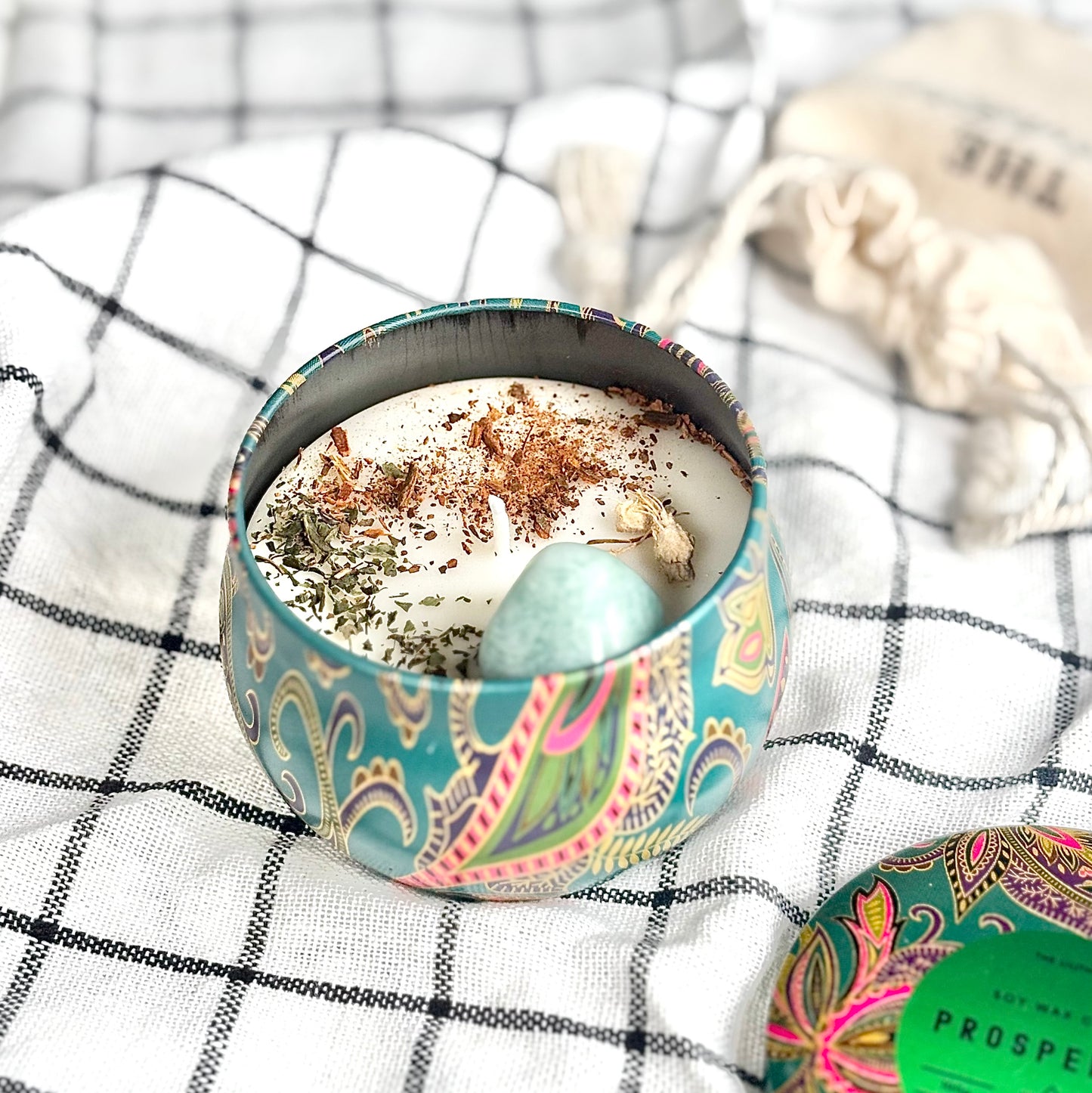 Prosperity Tin Container Soy Intention Candle - 100 g