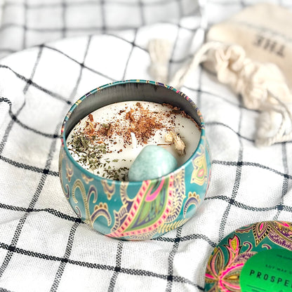 Prosperity Tin Container Soy Intention Candle - 100 g