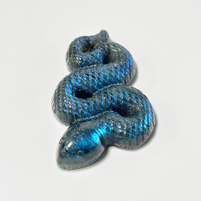 Labradorite Snake Carving