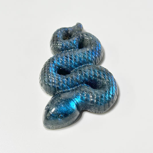 Labradorite Snake Carving