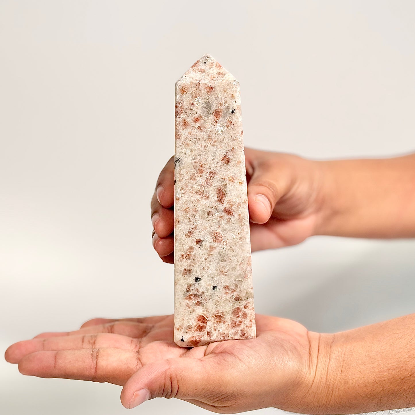 Sunstone Four-Facet Tower – 474 Gm - Ignit Joy • Embrace Confidence • Manifest Positivity