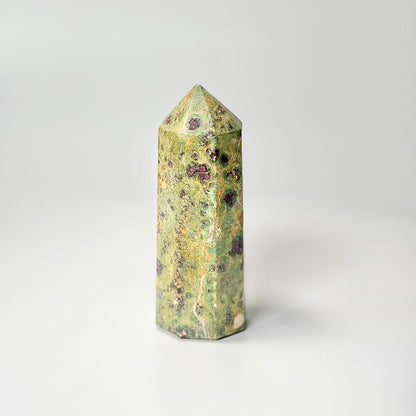 Eight Facet Ruby in Zoisite Tower – 390g - Vivid Colour & Balanced Design
