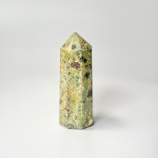 Eight Facet Ruby in Zoisite Tower – 390g - Vivid Colour & Balanced Design