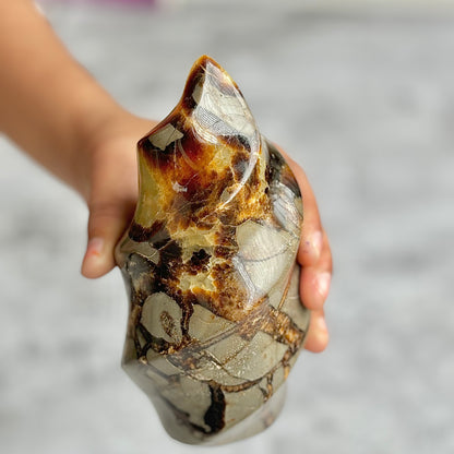 Septarian Flame with Druzy - 1 kg | Helps with Past & Current Life Regression