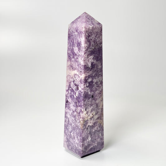Four Facet Lepidolite Tower – 705g - Soft Tones & Steady Presence