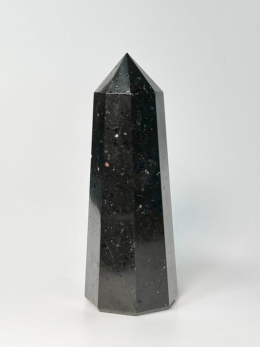 Eight Facet Black Tourmaline Tower – 766g - Bold Presence & Timeless Design
