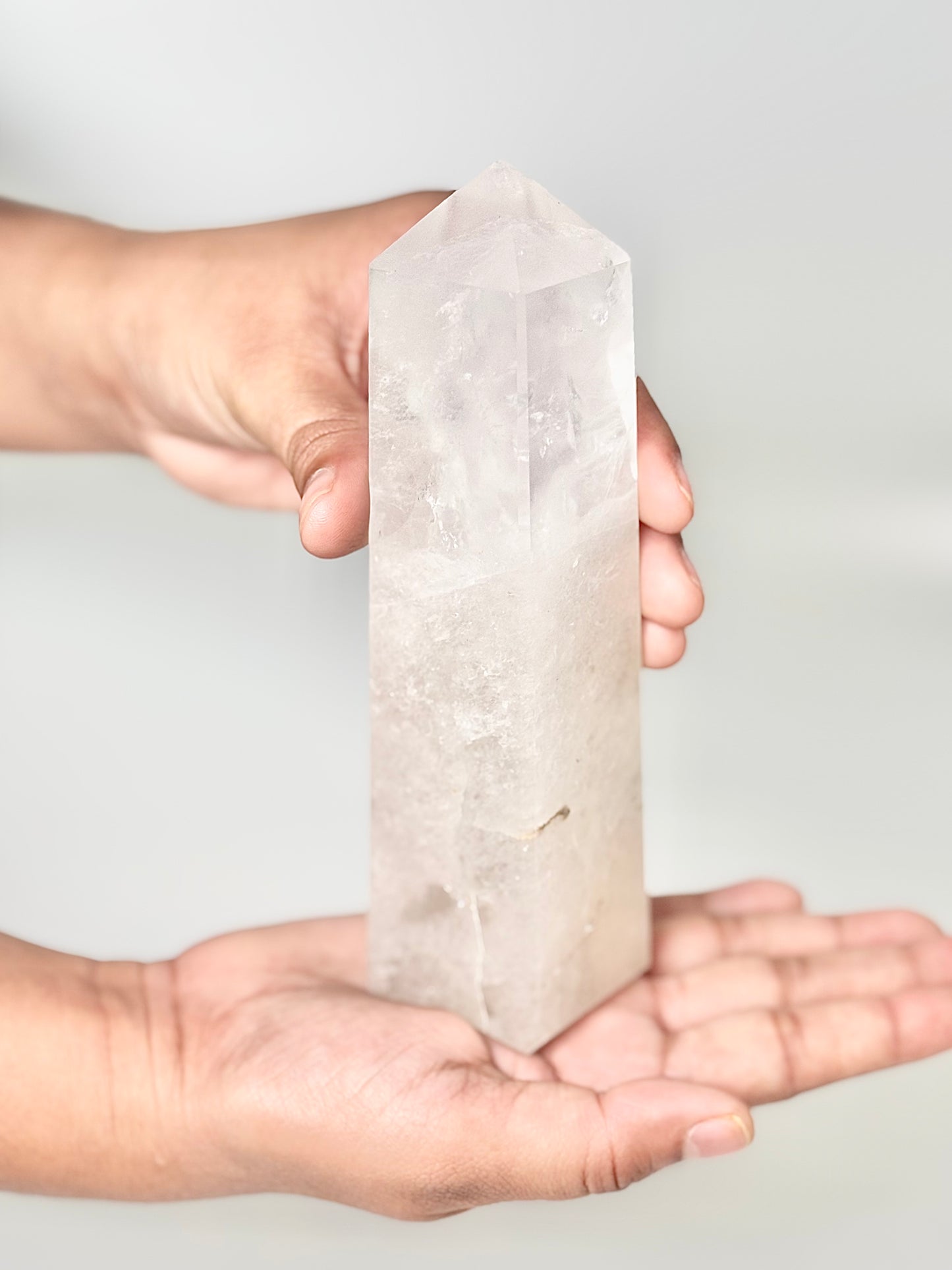 Four Facet Clear Quartz Tower – 440g - Amplify, Align & Awaken