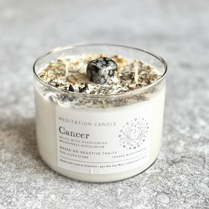 Cancer Zodiac Soy Intention Candle | 400 Gm