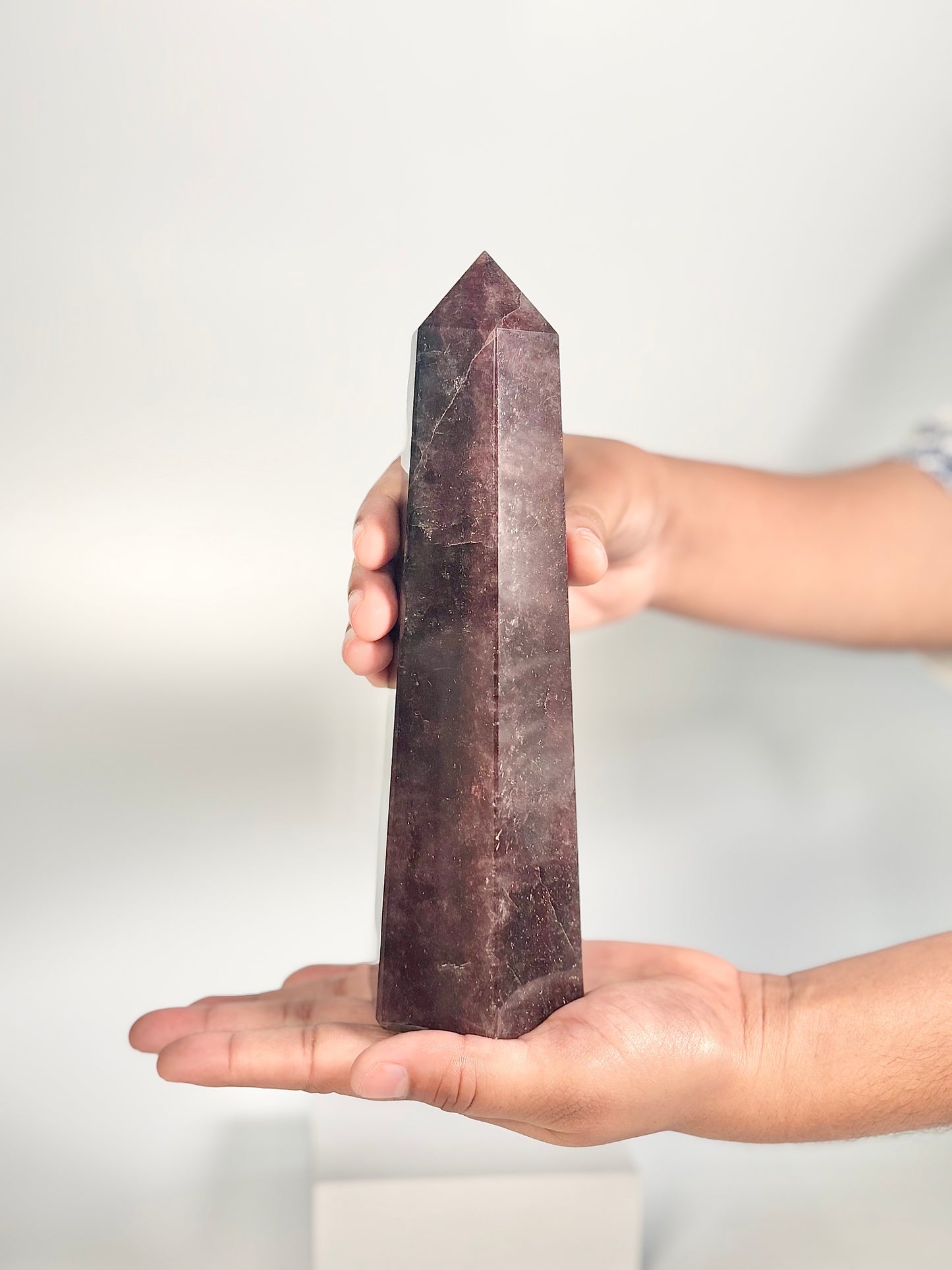 Strawberry Quartz Six -Facet Tower – 750g - Heart Chakra • Radiate Love • Embrace Joy