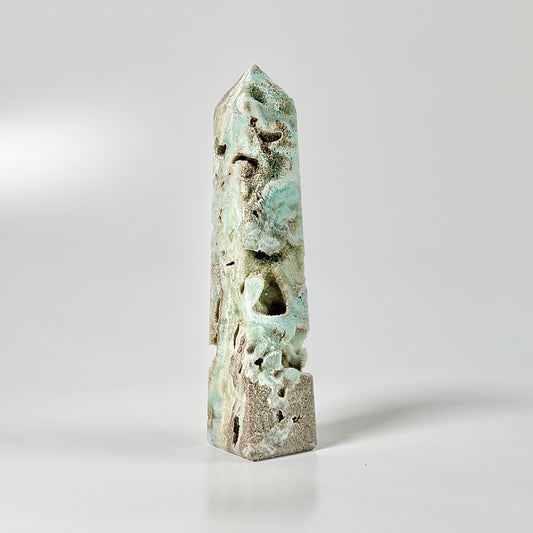 Blue Aragonite Four-Facet Tower 490 Gm – Calming Energy & Emotional Healing