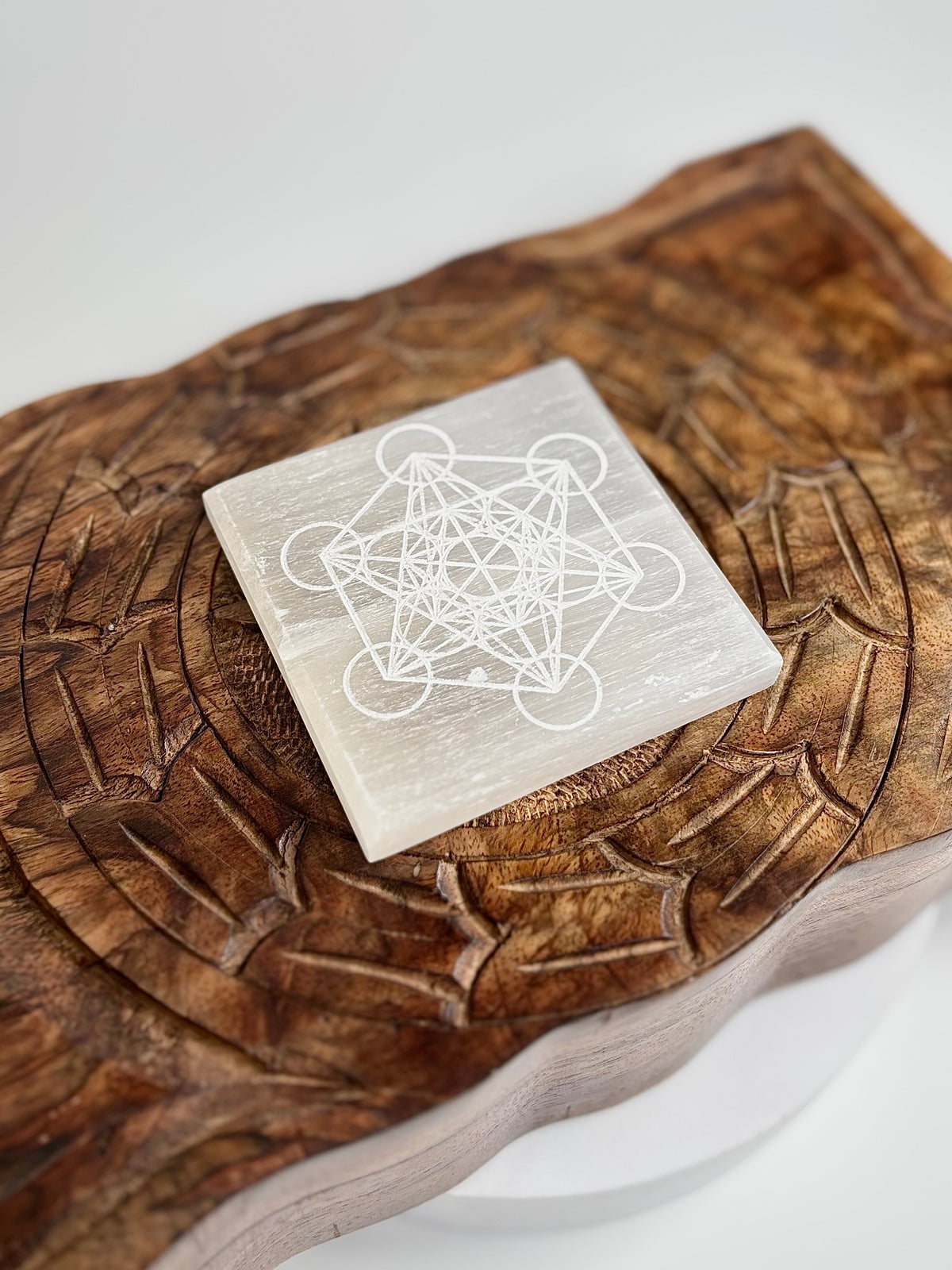 Metatron Selenite Square Plate