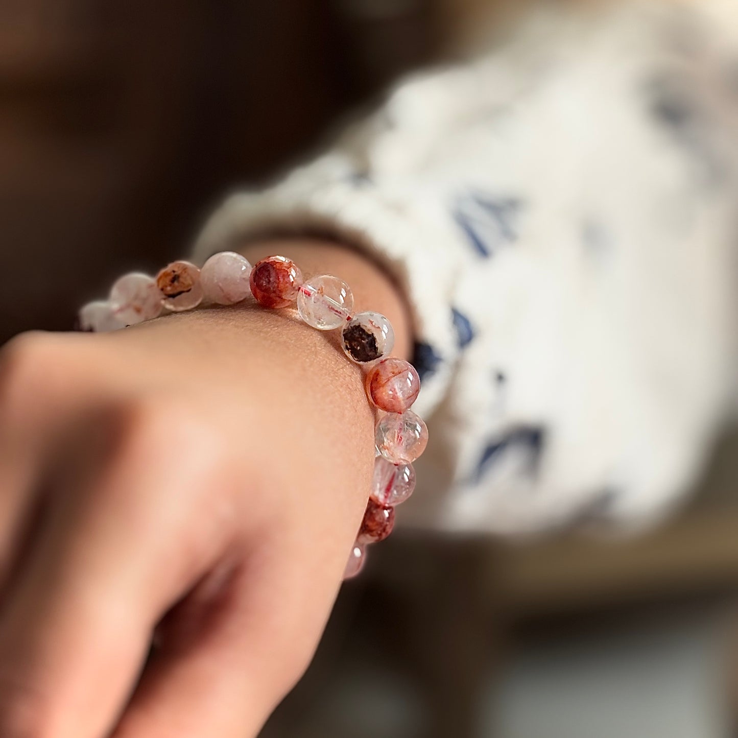 Fire Quartz Bead Bracelet - 8mm | Self worth & Self esteem