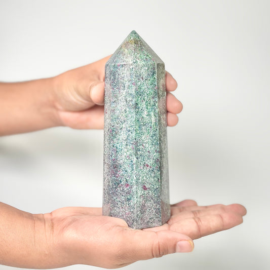 Eight Facet Ruby in Kyanite Tower – 758g -Distinctive Colour & Balanced Form