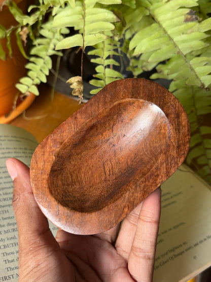 Small Oval Wooden Bowl | Witchy Altar | Altarware