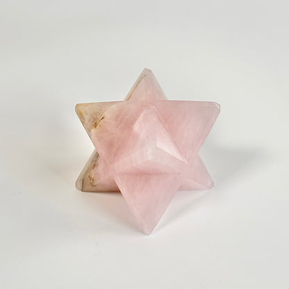 Rose Quartz Large Merakaba Carving - 250 Gm