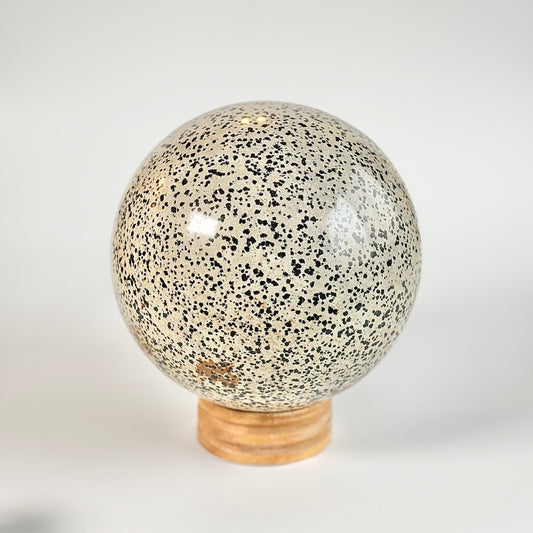 Dalmatian Jasper Extra Large Sphere - 5 Kg | Promotes Joy & Release Negativity