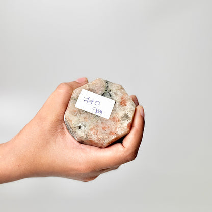 Eight Facet Sunstone Tower – 740g - Radiance, Warmth & Uplifting Energy