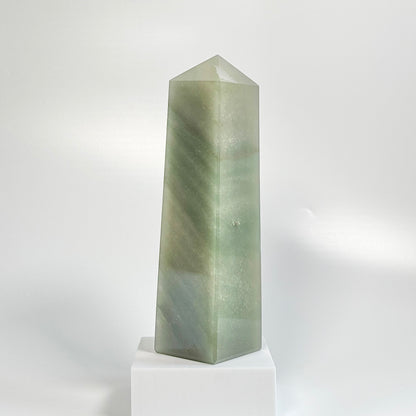 Green Aventurine Four-Facet Tower – 1684g - Attract Luck • Inspire Growth • Help Heart Chakra