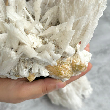 Scolecite with stilbite inclusion Cluster - 1220 Gm | Foster kindness and empathy and enhances Spiritual journey