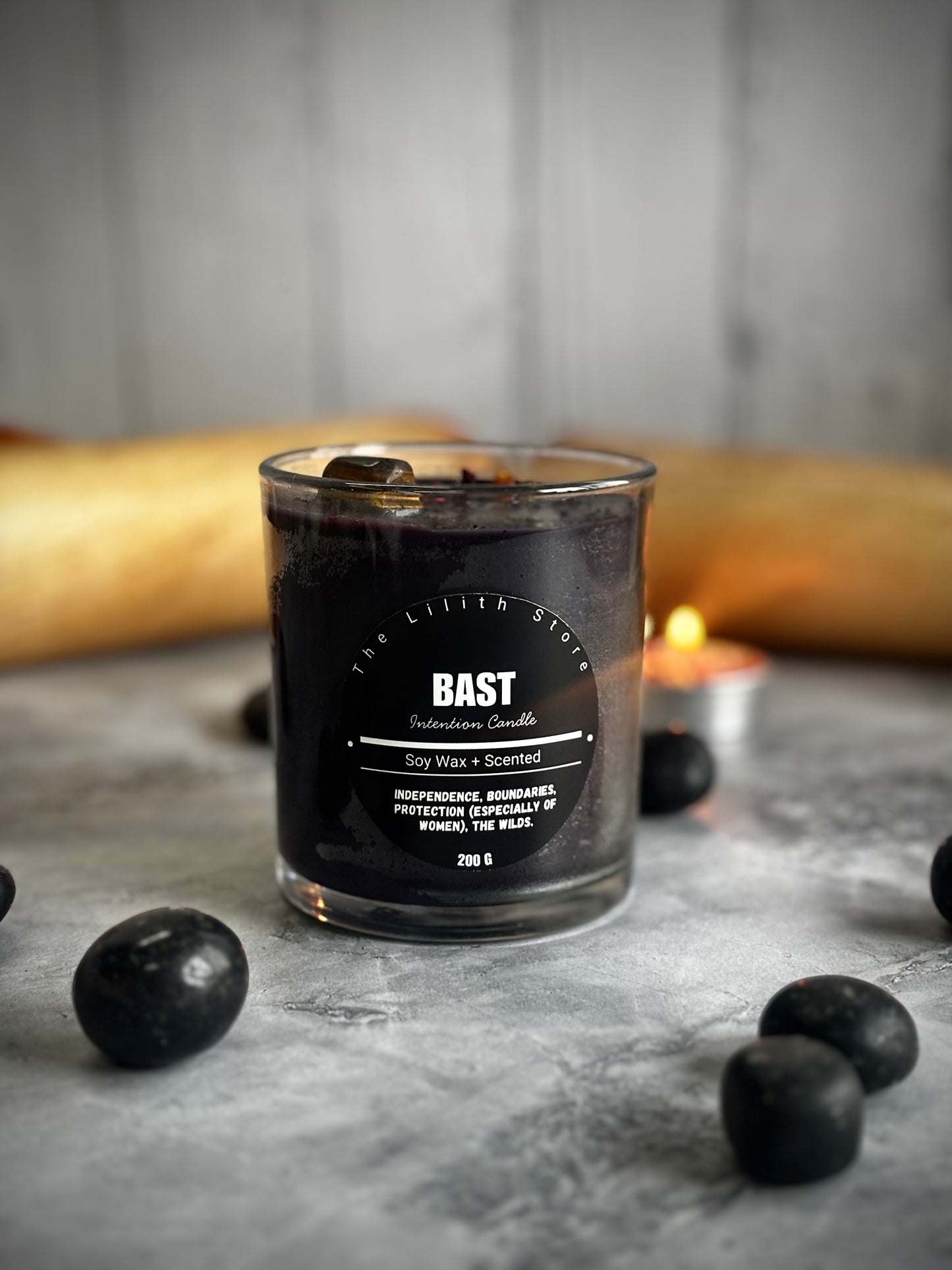Bast Altar Candle – 200 g Scented Soy Wax Jar Candle for Ritual & Devotion