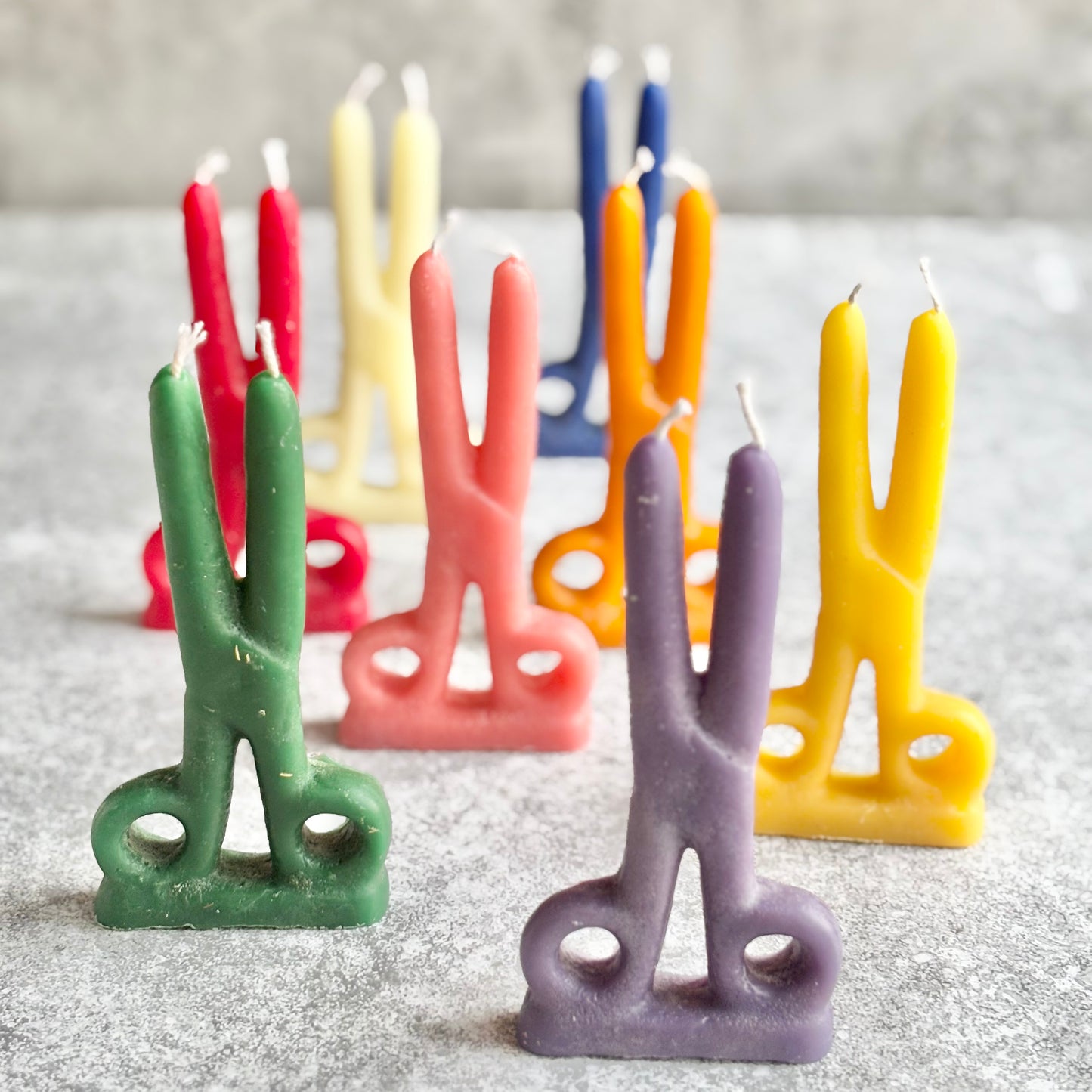 Scissor Beeswax Candle - Colour Option Available