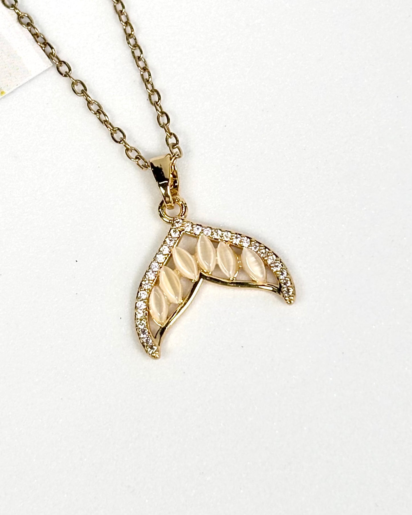 Gold-Plated Whale Tail Pendant Necklace | Stainless Steel | The Lilith Store