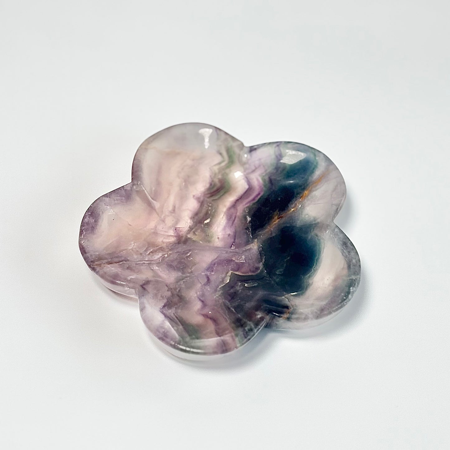 Flower-Shaped Multi Fluorite Bowl