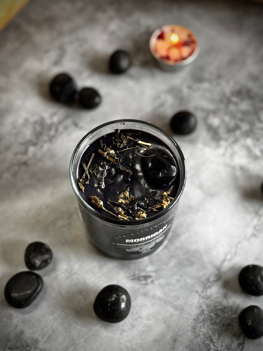 The Morrígan Altar Candle – 200 g Soy Wax Jar Candle for Ritual & Devotion
