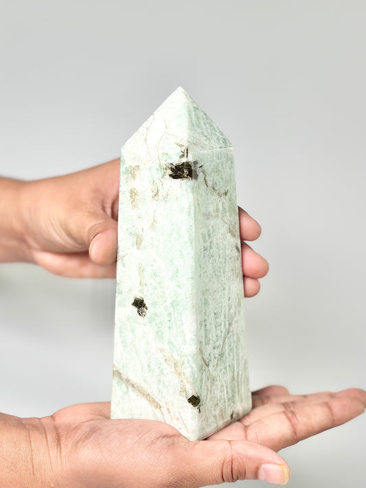 Four Facet Amazonite Tower – 660g - Soothing Colour & Grounded Form