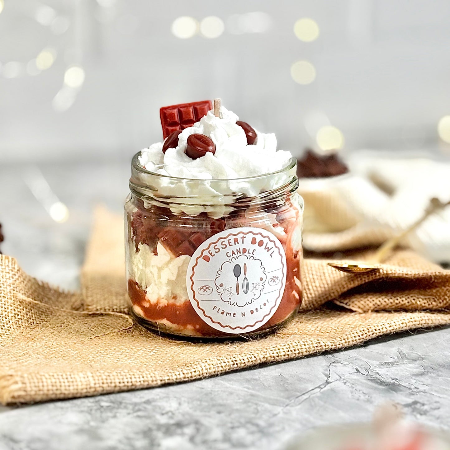 Choco Coffee Cheesecake Dessert Candle - 220g