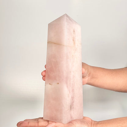 Rose Quartz Four-Facet Tower – 1737g -  Attract Love • Heal Emotionally • Radiate Compassion