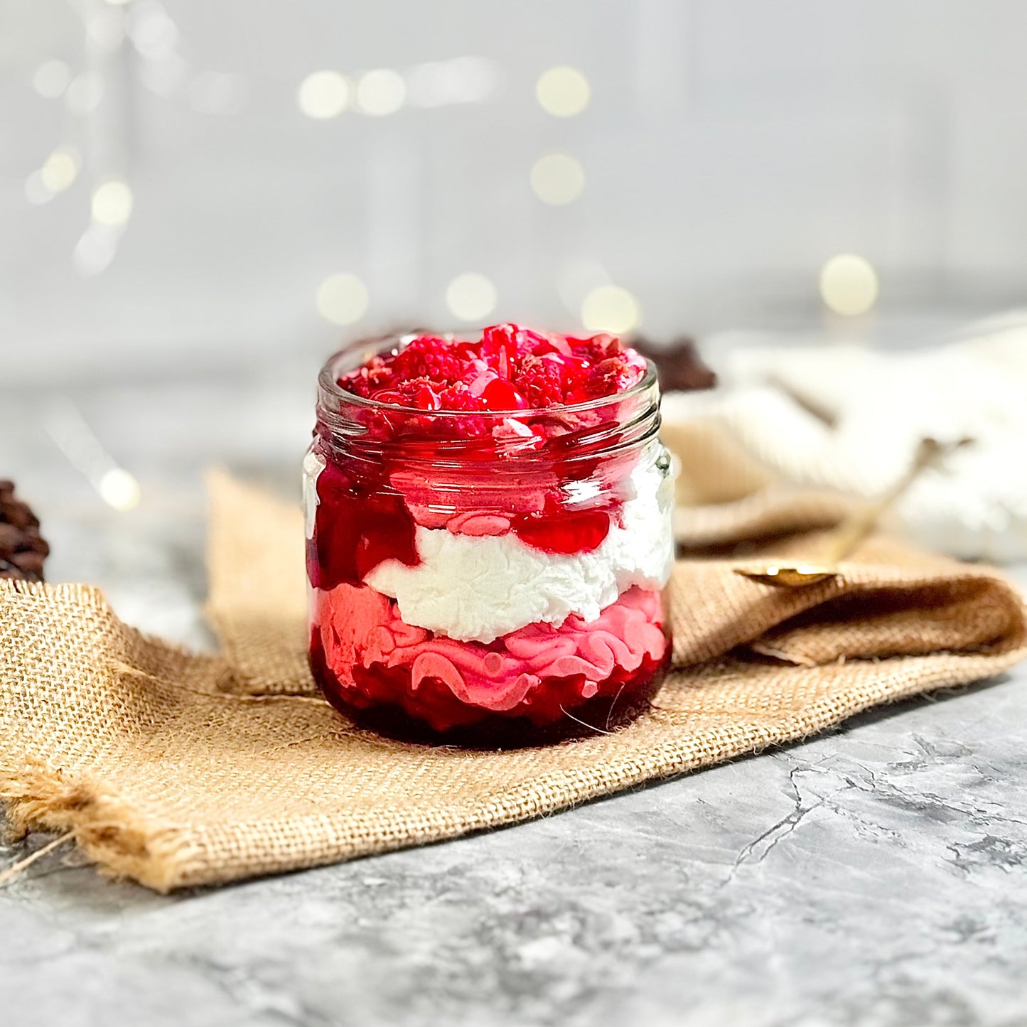 Strawberry Cheese Cake Dessert Candle -200g