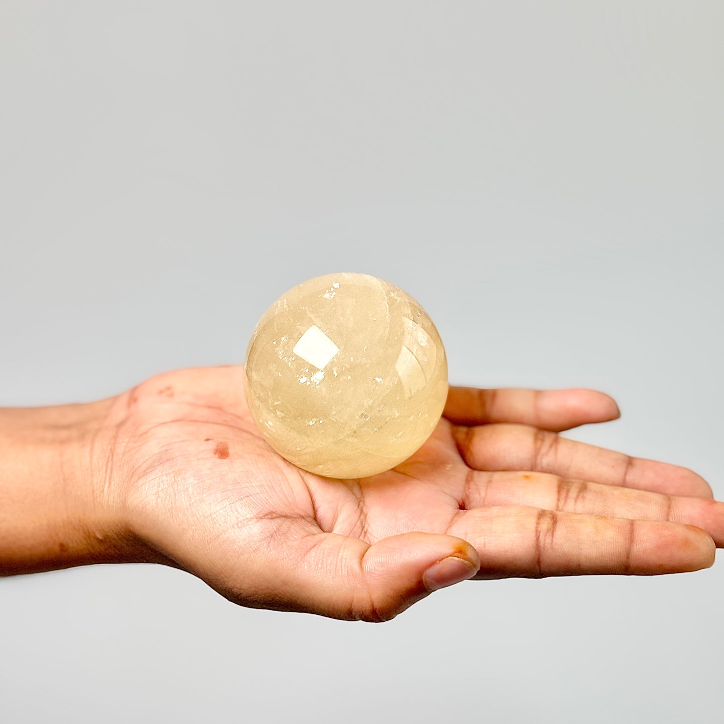 Yellow Calcite Sphere | Helps connect with Spirit Guides