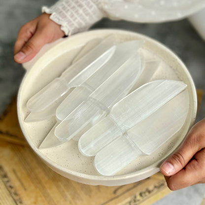 Selenite Knife (Satin Spar Selenite) | Stone for Spiritual work & Cleansing