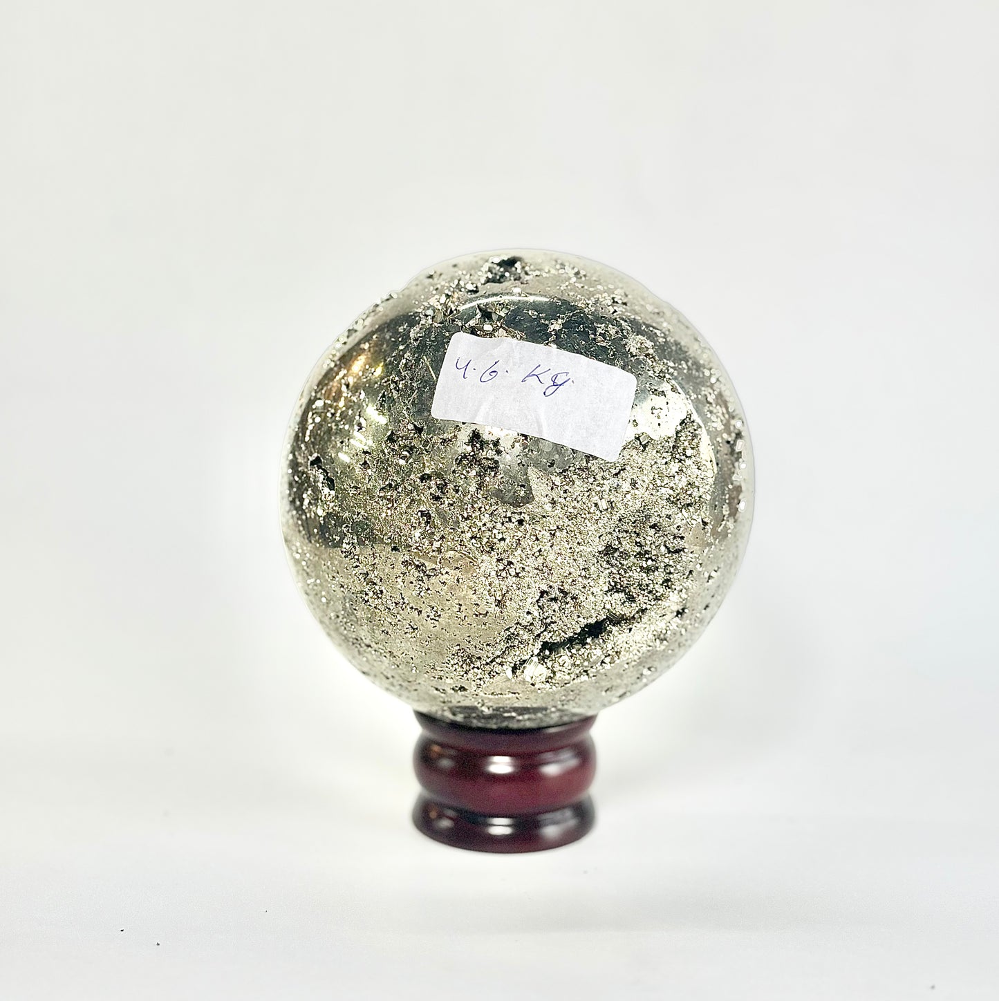 Extra Large Peruvian Pyrite Druzy Sphere 4.6 Kg – Abundance & Prosperity