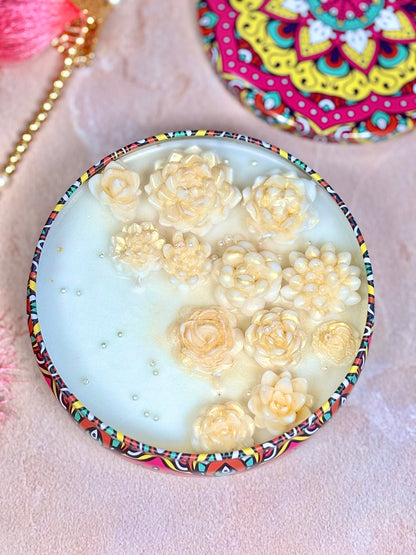 Premium Floral Soy Wax Scented Candle – Vanilla | 280g