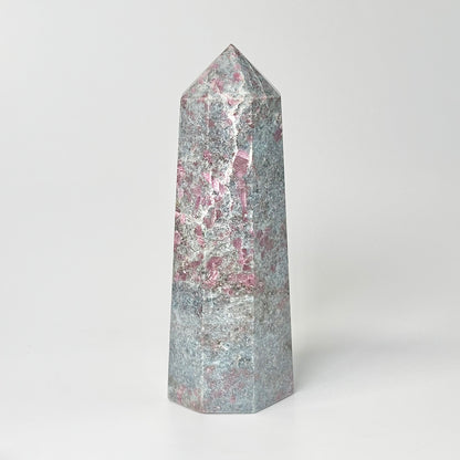 Eight Facet Ruby in Kyanite Tower – 890g -Distinctive Colour & Balanced Form