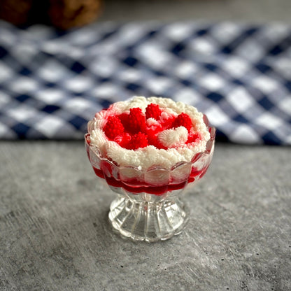 Strawberry Jam with whipped Cream Candle | Dessert Candle