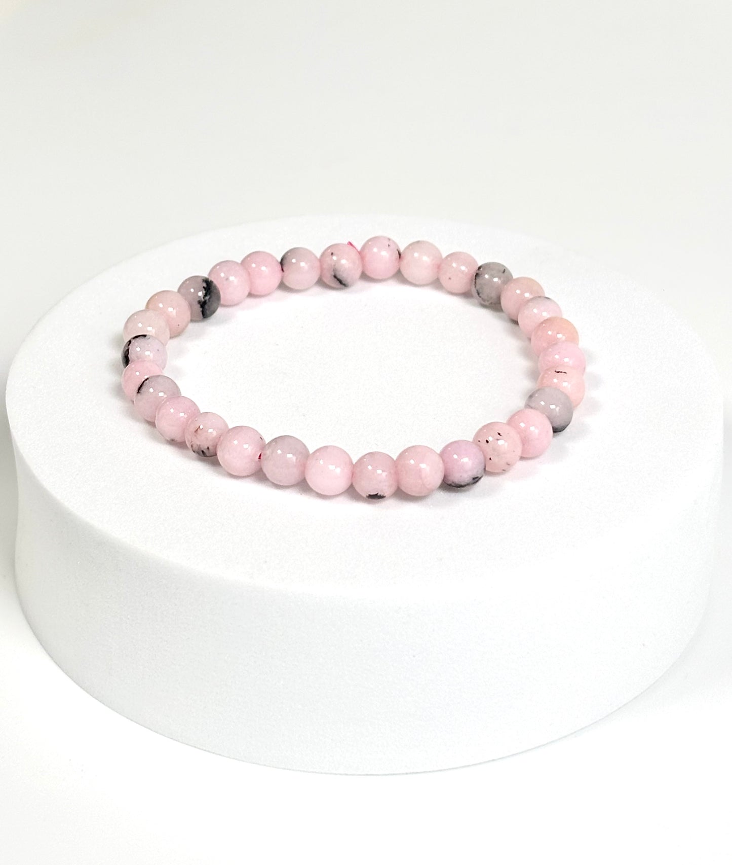 Pink Opal Bead Bracelet  - 6mm | Calm