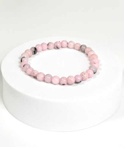 Pink Opal Bead Bracelet  - 6mm | Calm