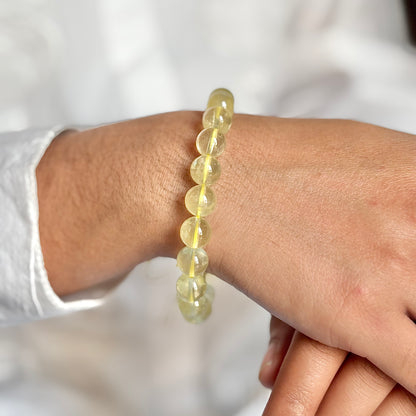 Lemon Quartz Bead Bracelet - 8mm | Reduce Distraction and improves concentration