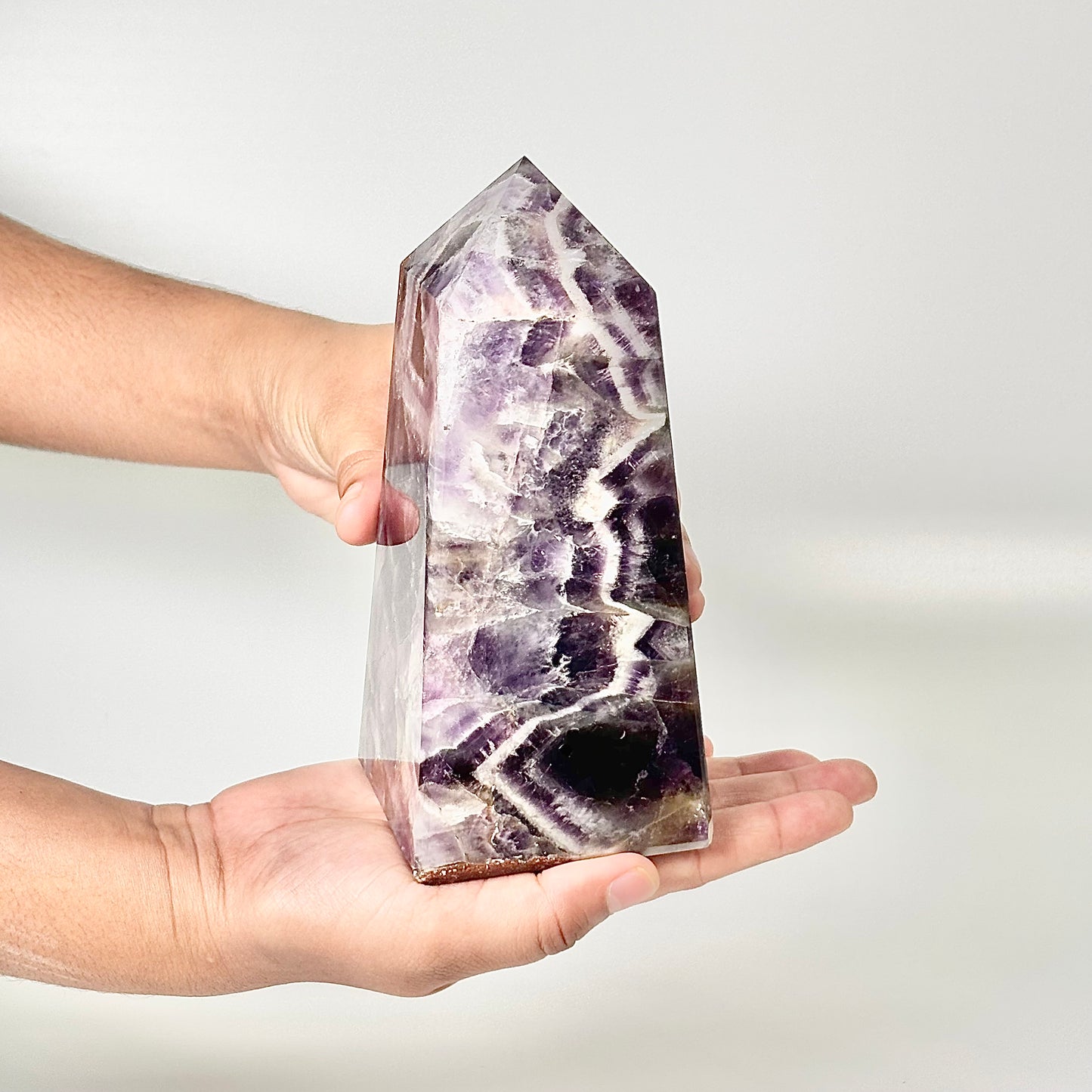 Four Facet Chevron Amethyst Tower – 1170g - Amplified Intuition & Focused Healing