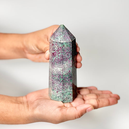 Eight Facet Ruby in Kyanite Tower – 465g -Distinctive Colour & Balanced Form