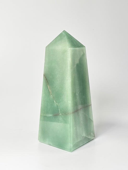 Four Facet Green Aventurine Tower – 1.2kg - Fresh Tones & Grounded Symmetry